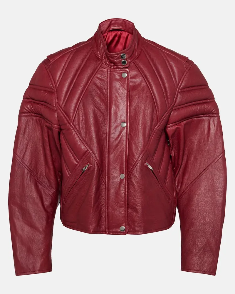Isabel Marant Bikerjacke aus Leder Rosa