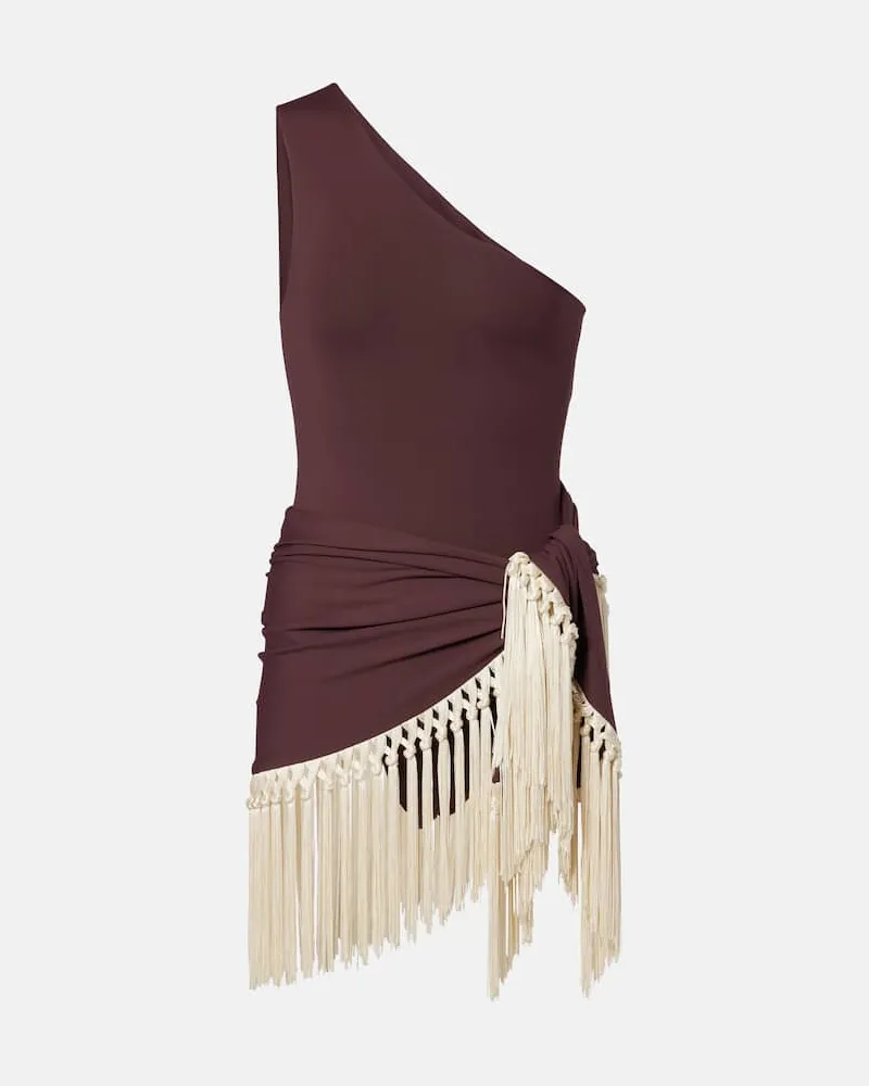 Taller Marmo Set Yacare aus Badeanzug und Pareo Braun