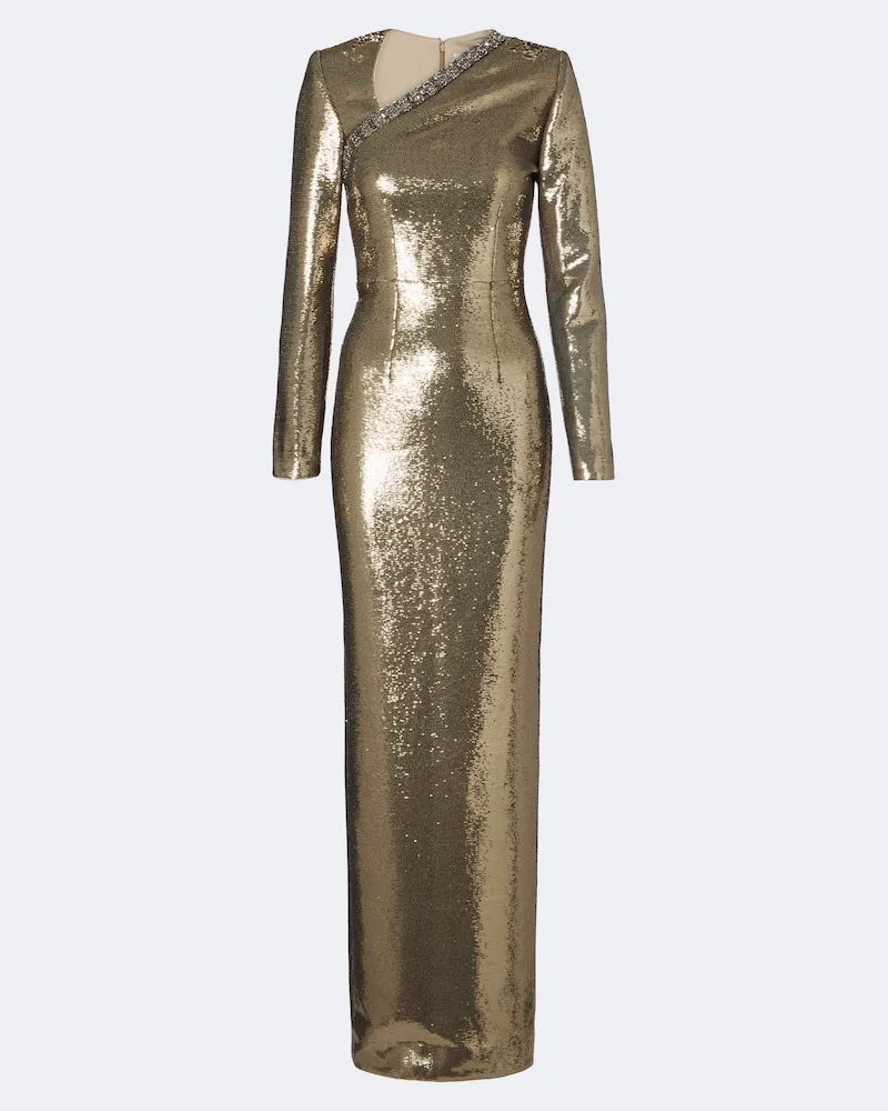 Roland Mouret Verzierte Robe Gold