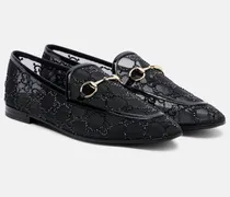 Loafers Gucci Jordaan GG mit Kristallen