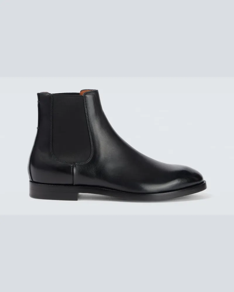 Ermenegildo Zegna Chelsea Boots aus Leder Schwarz