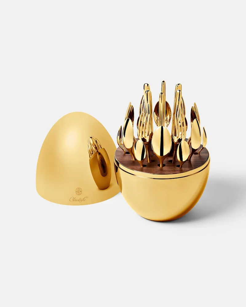 Christofle Besteckset Mood Gold, 24-teilig, 24kt vergoldet Gold
