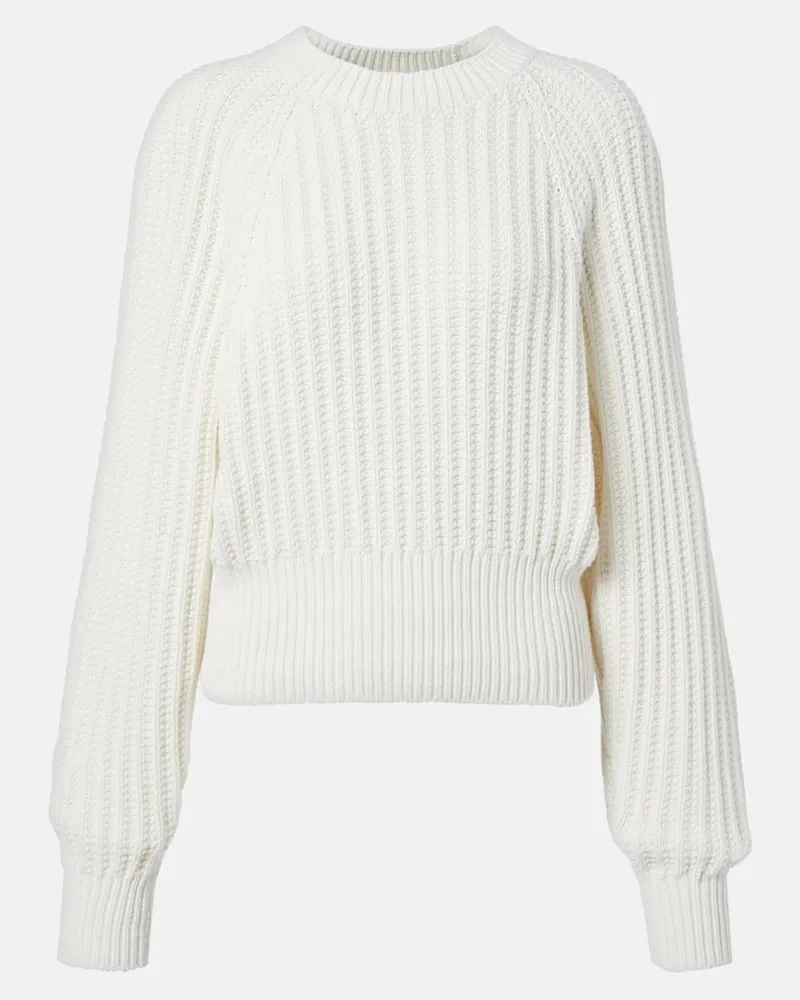 Loro Piana Pullover Moltrasio aus Baumwolle Weiß