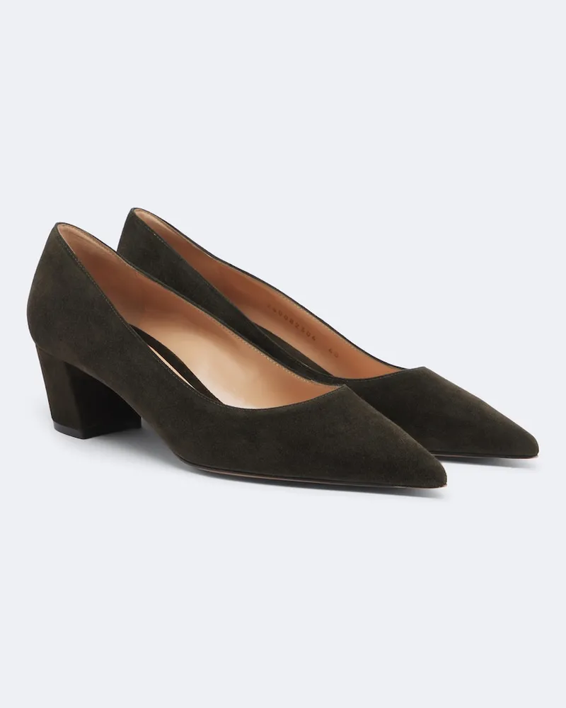 Gianvito Rossi Pumps Aylin aus Veloursleder Grau