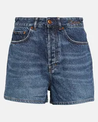 Chloé Chloe High-Rise Jeansshorts Blau