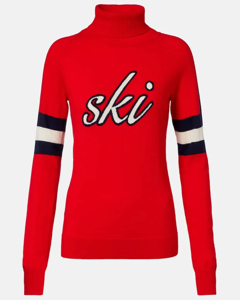 Perfect Moment Rollkragenpullover Neve aus Wolle Rot