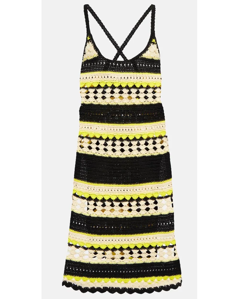Ganni Minikleid aus Häkelstrick Multicolor