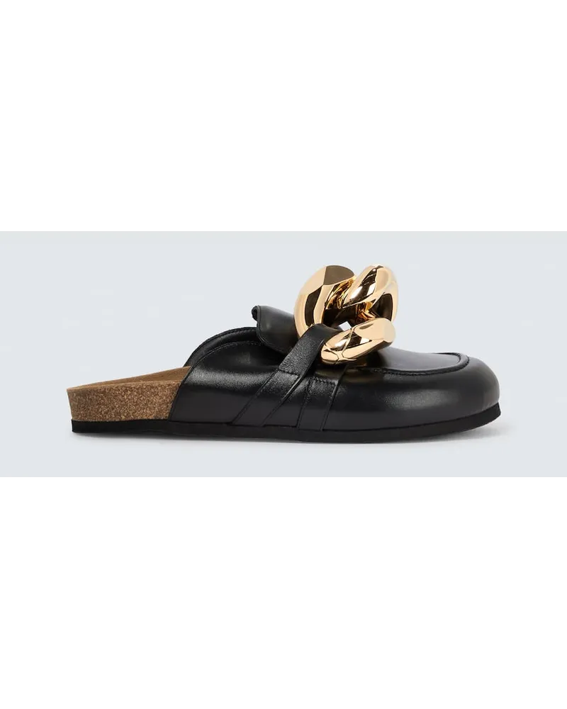 J.W.Anderson Verzierte Slippers aus Leder Schwarz
