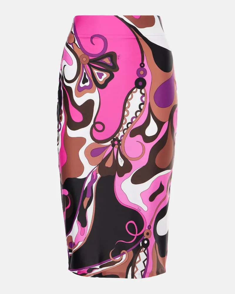 Emilio Pucci Bleistiftrock Orchidee Multicolor