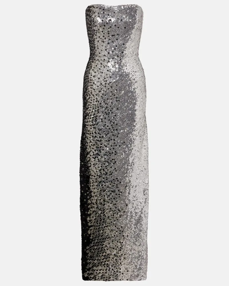 Jenny Packham Robe Caron mit Pailletten Silber