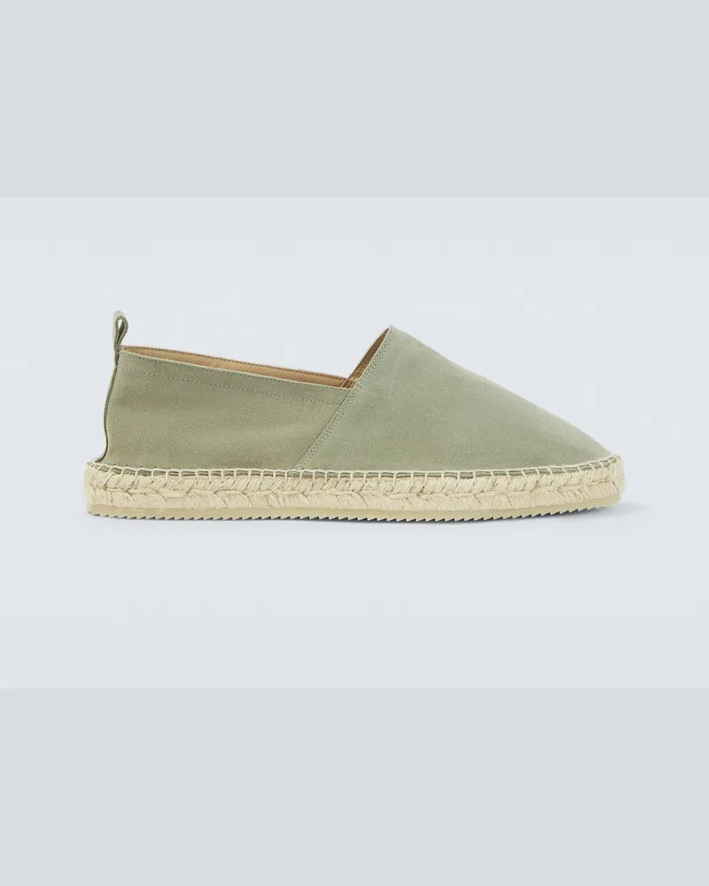 Frescobol Carioca Espadrilles Helio aus Canvas Grün