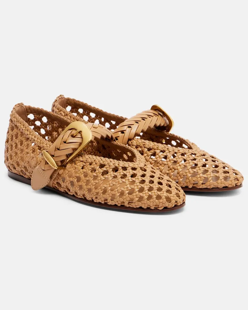 Zimmermann Ballerinas Helix aus Leder Braun