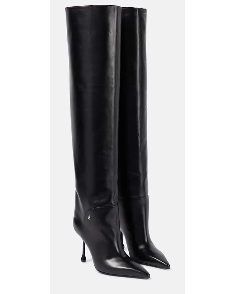 Jimmy Choo Overknee-Stiefel Cycas 95 aus Leder Schwarz