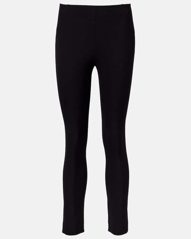 Veronica Beard Schmale Cropped-Hose Scuba Schwarz