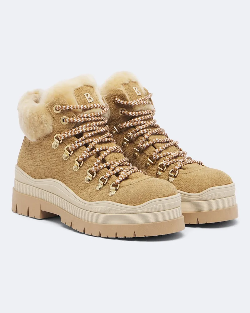 Bogner Schnürstiefel Arosa mit Shearling Beige