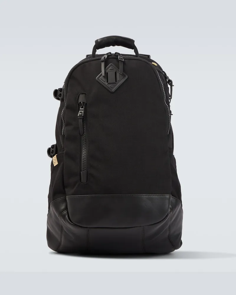 Visvim Rucksack Cordura 20L mit Leder Schwarz