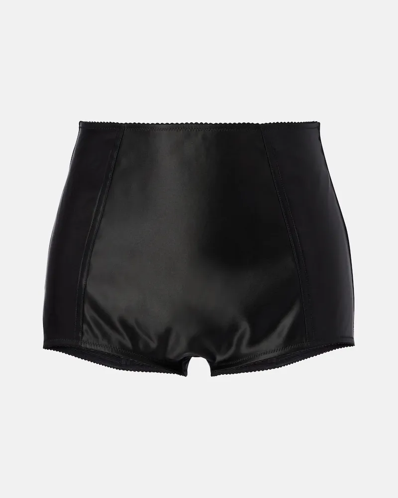 Dolce & Gabbana Shorts aus Satin Schwarz