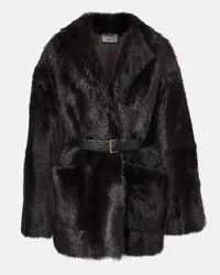 Prada Jacke aus Shearling Braun