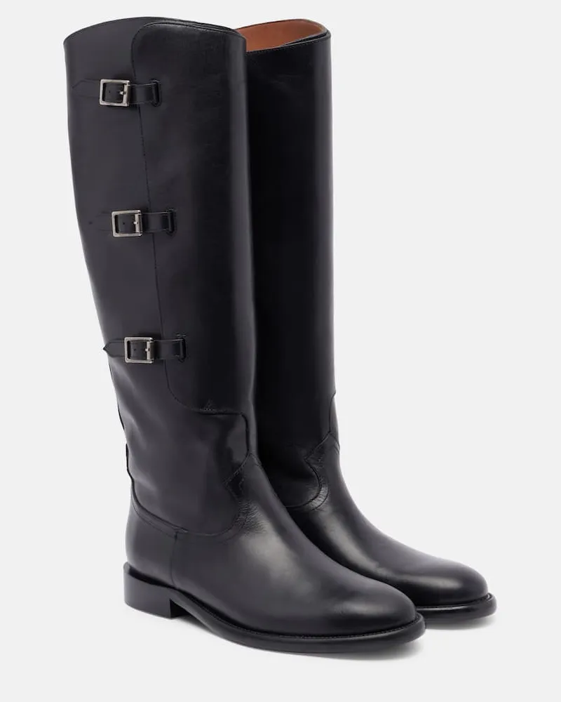 Paris Texas Stiefel Montana aus Leder Schwarz