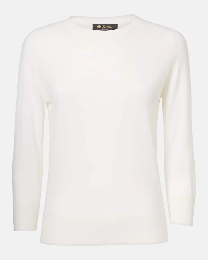 Loro Piana Pullover Piuma aus Kaschmir Weiß