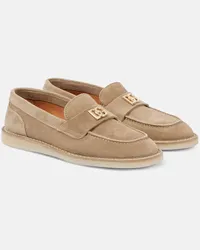 Dolce & Gabbana Loafers DG aus Veloursleder Beige