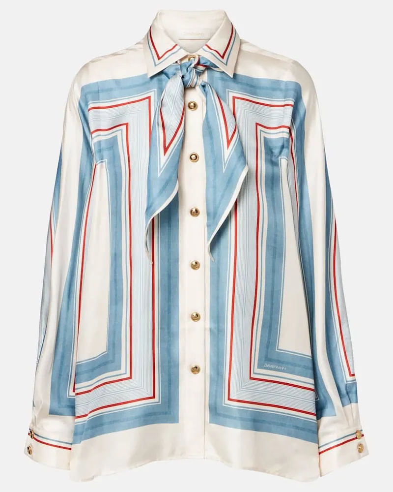 Zimmermann Bluse aus Seide Blau