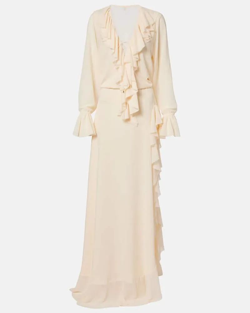 BANANHOT Maxikleid Bellen Weiß