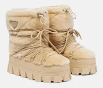 Schneestiefel aus Shearling und Leder