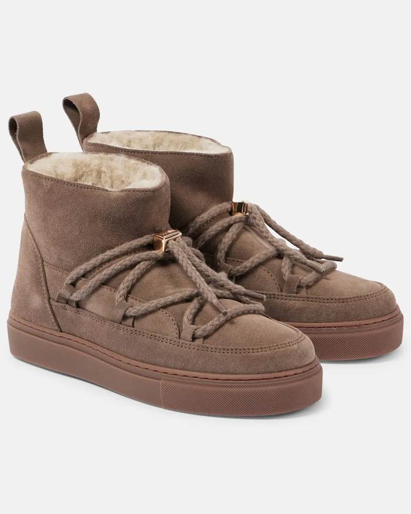 INUIKII Schneestiefel Classic Low aus Veloursleder Grau