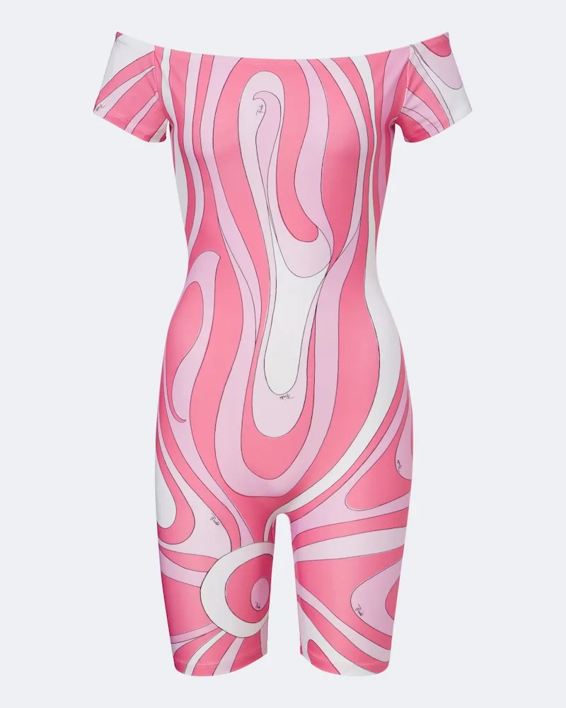 Emilio Pucci Bodysuit Marmo aus Jersey Rosa