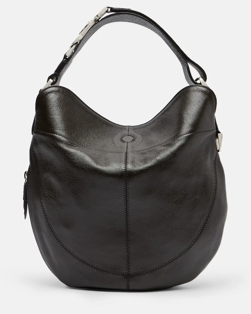 Christophe Lemaire Schultertasche Quiver Clip Medium aus Leder Braun