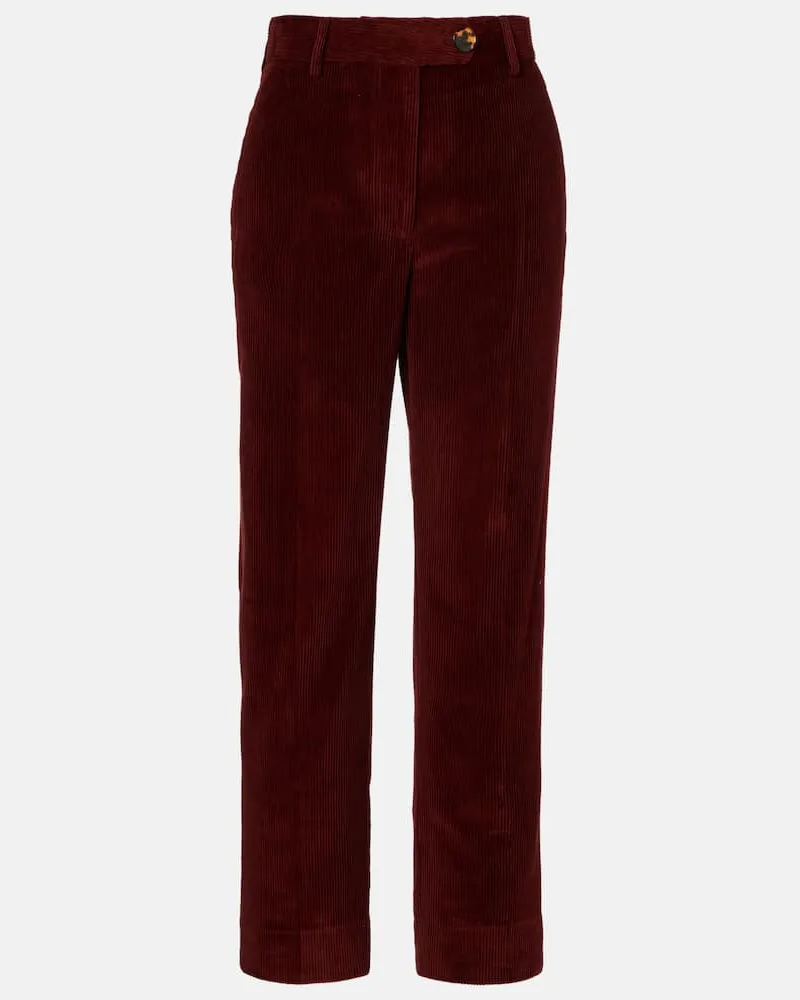 Blazé Milano Blazé Milano Gerade Hose Nana aus Baumwoll-Cord Burgunderrot