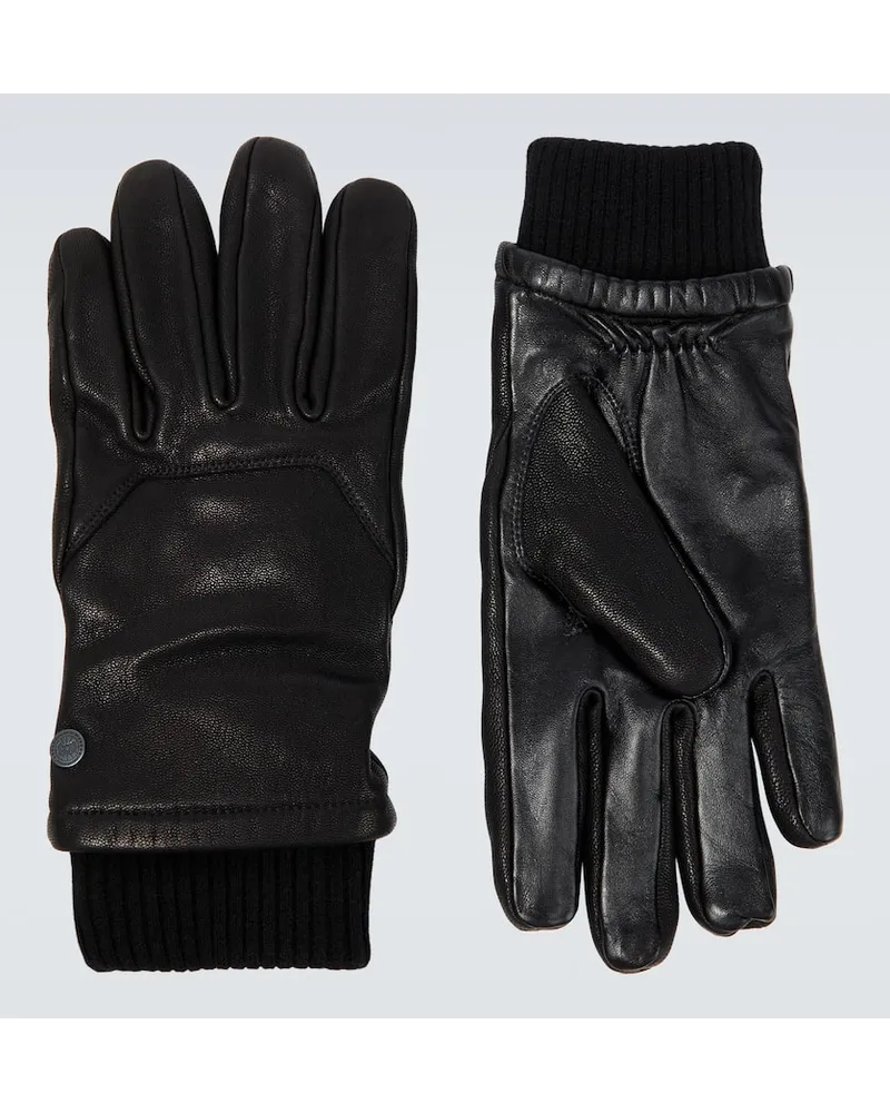 Canada Goose Handschuhe Workman aus Leder Schwarz