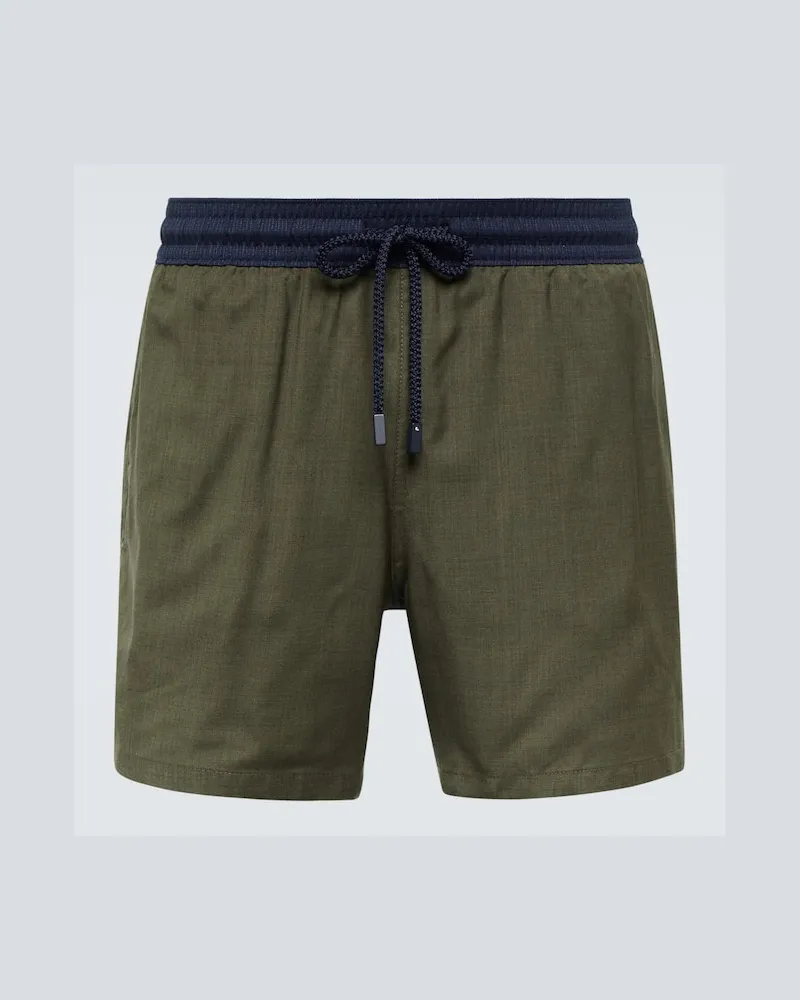 Vilebrequin X Woolmark Company Badeshorts Mangus Grün