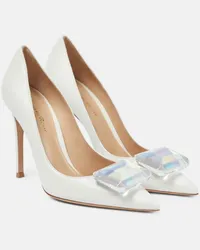 Gianvito Rossi Verzierte Pumps Jaipur 105 aus Leder Weiss