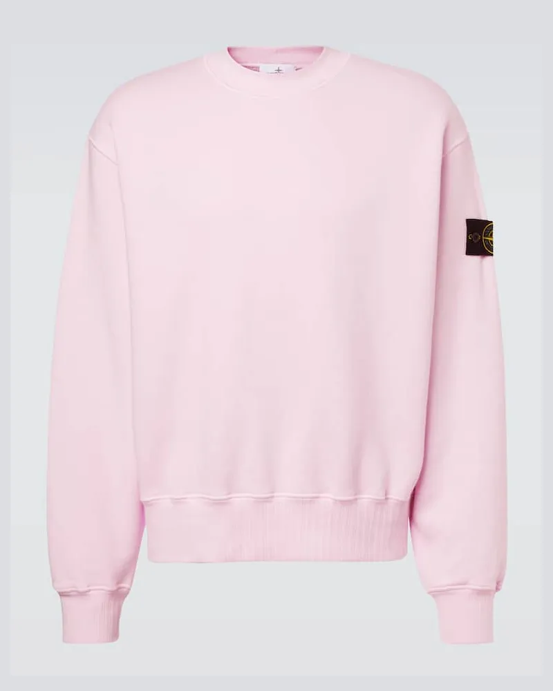 Stone Island Sweatshirt Compass aus Baumwoll-Jersey Pink