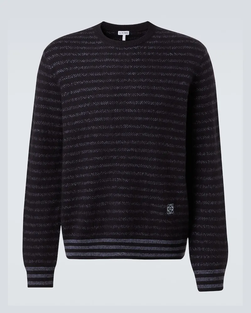 Loewe Pullover Anagram aus Wolle Blau