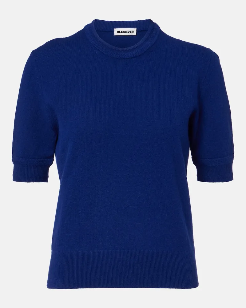 Jil Sander Pullover aus Schurwolle Blau