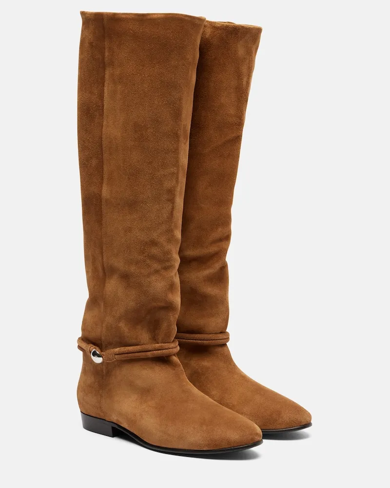 Isabel Marant Stiefel Nynel aus Veloursleder Braun