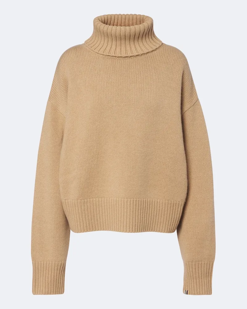 extreme cashmere Pullover N°434 Crop Xtra aus Kaschmir Beige