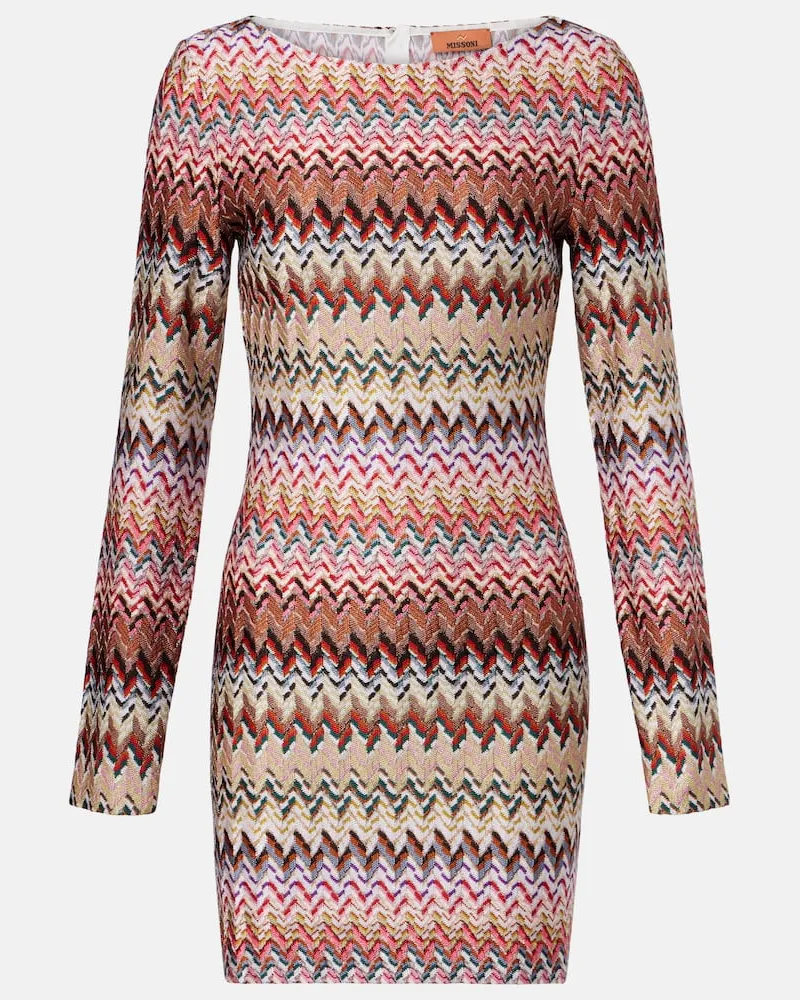 Missoni Minikleid aus Häkelstrick Multicolor
