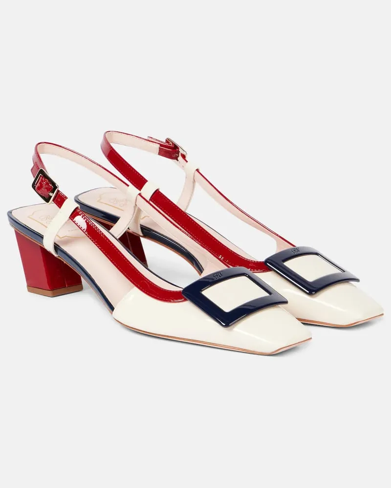 Roger Vivier Slingback-Pumps Belle Vivier 45 aus Lackleder Multicolor