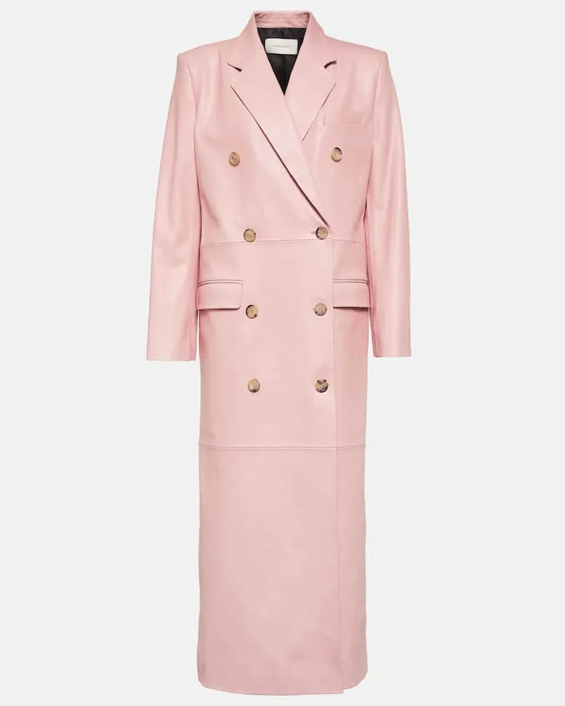 Magda Butrym Mantel aus Leder Rosa