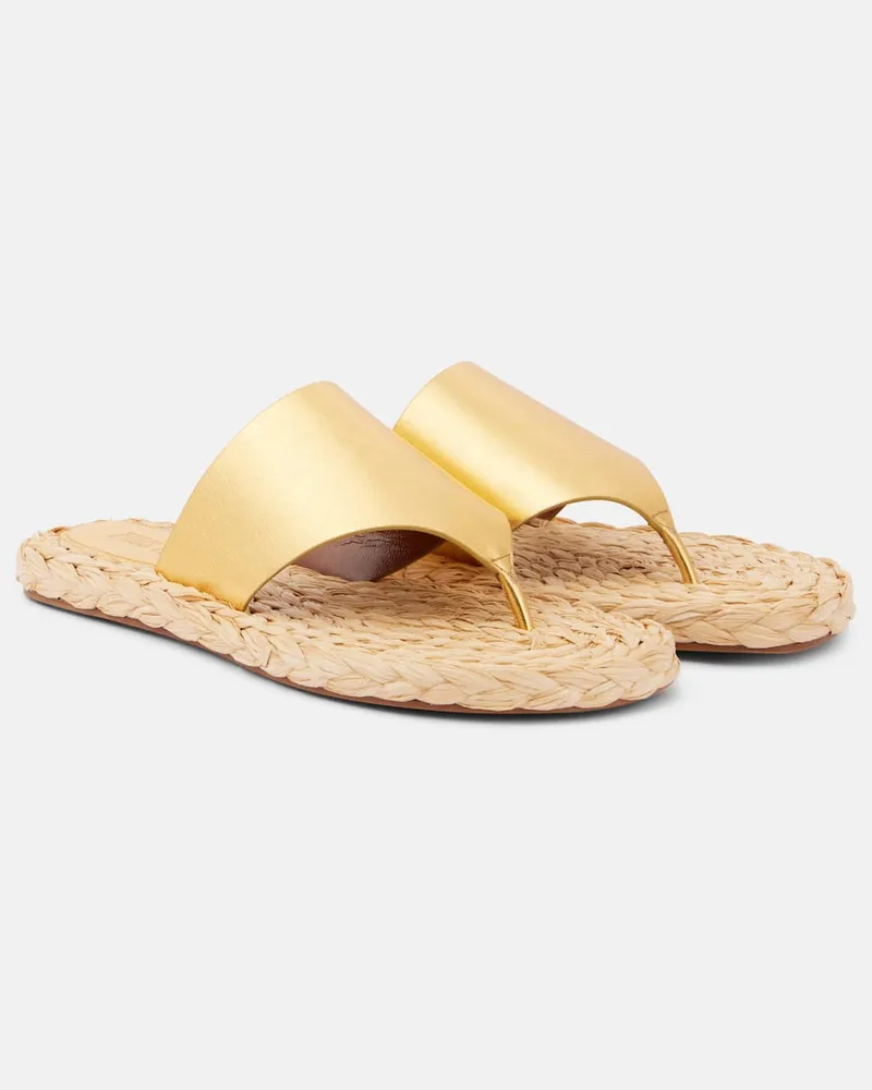 Paris Texas Sandalen Amalfi aus Metallic-Leder Gold