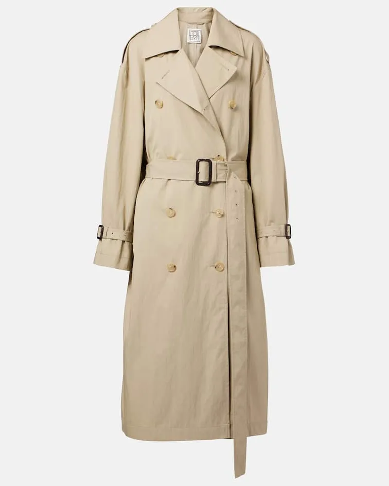 Totême Trenchcoat aus einem Baumwollgemisch Beige