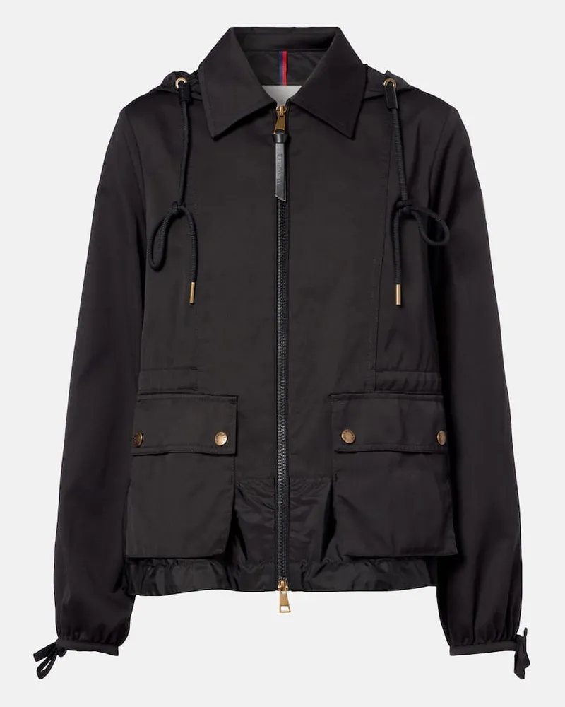 Moncler Jacke Adenium aus Gabardine Schwarz
