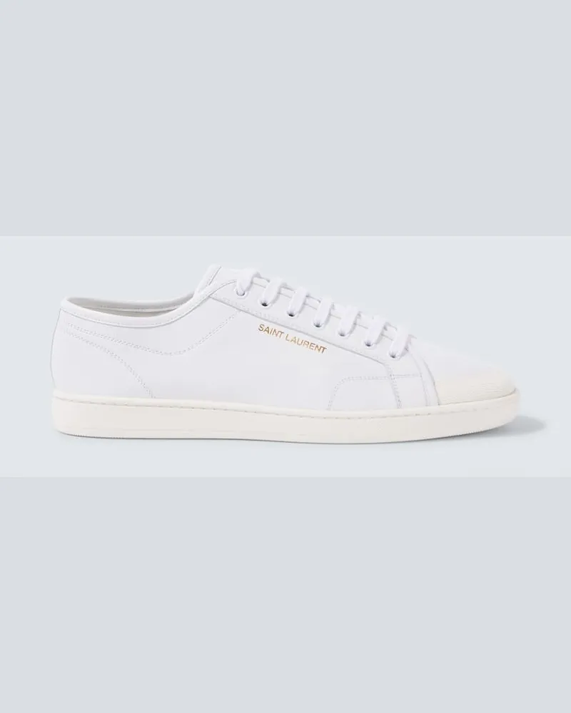 Saint Laurent Sneakers Gym aus Leder Weiß