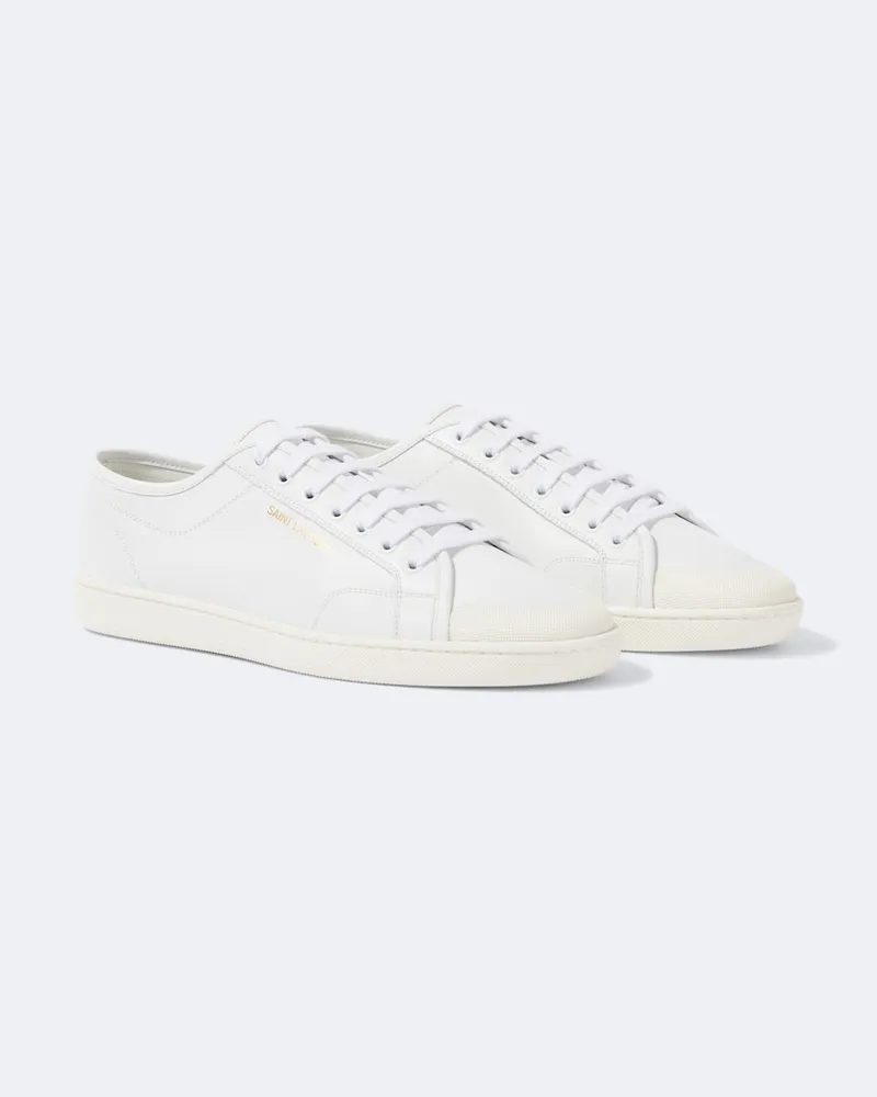 Saint Laurent Sneakers Gym aus Leder Weiß
