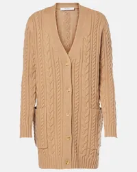 Max Mara Cardigan Calotta aus Wolle und Kaschmir Braun