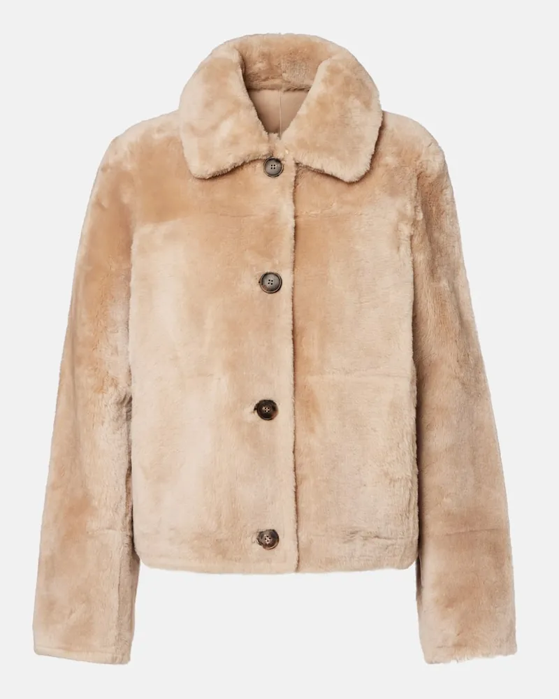 Yves Salomon Jacke aus Shearling Beige